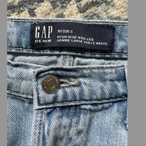 Gap high rise wide leg jeans sz33 - Picture 6 of 6